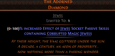 MMOJUGG Path of Exile 2 The Adorned Diamond (Unidentified) Details View of Item Function and Use